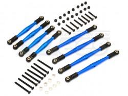 Gmade Komodo Aluminium 4MM Anti-Thread Upper+Lower Link Parts - 8Pcs Set Blue by GPM Racing