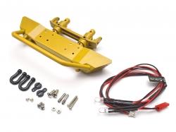Axial SCX10 Realistic Metal Front Bumper with Towing Hooks  - 1 Set Yellow by Team Raffee Co.