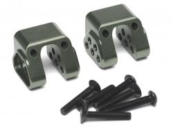 Axial Yeti XL Alumium Rear Chasssis Upper Link Mounts  Gun Metal by Team Raffee Co.