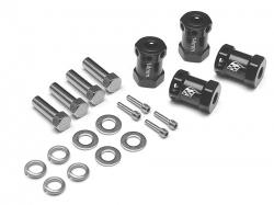 Miscellaneous All Aluminum Wheel Hex Widener V2 (4 pcs) (Offset: 14mm) Black by Boom Racing