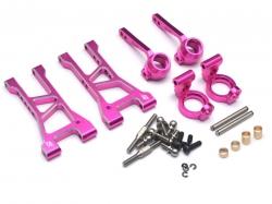 3Racing Sakura D4 RWD Sakura D4 PRO Rear Complete Adjustable Arm Kit (W/ TOE Steering) Pink by Boom Racing