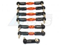 HPI RS4 SPORT 3 Aluminium Completed Tie Rod - 7Pcs Orange by GPM Racing