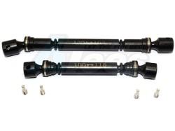 Axial RR10 Bomber Steel #45 Front & Rear Main Drive Shaft - 2Pcs Set Black by GPM Racing