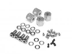 Miscellaneous All KRAIT™ Aluminum 12mm Wheel Hex Widener (4) (Offset: 8mm) - Silver by Boom Racing