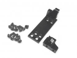 Axial SCX10 ScaleTrail™ Aluminum Adjustable One-Piece Servo Plate Mount Black by Boom Racing