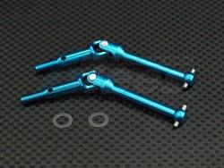 Tamiya TL01 Aluminum Universal Swing Shaft Set (38mm) With Shims 1 Pair Set Blue by GPM Racing
