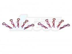 Miscellaneous All small body clip 1/10 - metallic red (10) by Arrowmax
