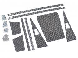 Team Raffee Co. TRC-D110 Stainless Steel Diamond Plate Accessory Pack for Defender Pickup Truck D90/D110 Black by Team Raffee Co.