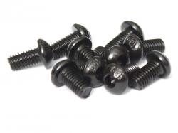 Miscellaneous All M3x6mm Round Head 12.9 Grade Nickel Plated Screws (10) by Boom Racing