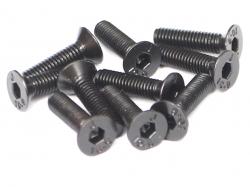 Miscellaneous All M3x12mm Counter Sunk Screw 12.9 Grade Nickel Plated Screws (10) by Boom Racing