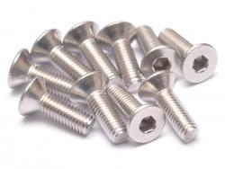 Miscellaneous All 304 Stainless Steel M3x10mm Hex Socket Flat Head (10) by Team Raffee Co.