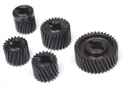 Axial SCX10 II Heavy Duty Steel Helical Pineapple Transmission Gear Set (5pcs) by Boom Racing