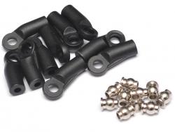 Miscellaneous All M4 Nylon Rod Ends (Sideways) 19.5MM w/ Steel Pivot Ball (5.8x3x7.4mm) (10) by Team Raffee Co.