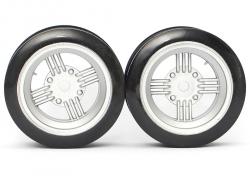Miscellaneous All Classic Fake Tire Wall Wheel Set (2Pcs) Silver For 1/10 RC Car (6mm Offset) by Team Raffee Co.