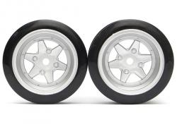 Miscellaneous All Classic Fake Tire Wall Wheel Set (2Pcs) Silver For 1/10 RC Car (3mm Offset) by Team Raffee Co.