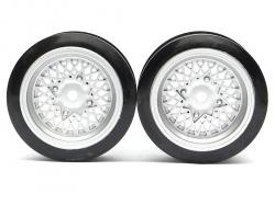 Miscellaneous All Classic Fake Tire Wall Wheel Set (2Pcs) Silver For 1/10 RC Car (3mm Offset) by Team Raffee Co.