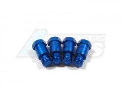 Tamiya TA02 Aluminum Light King Pin Set For Original C-Hub (4pcs) Blue by GPM Racing