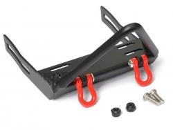 Axial SCX10 Realistic Steel Stinger Front Bumper w/ Towing Hooks Black by Team Raffee Co.