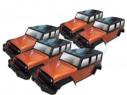 Miscellaneous All Clear Wrangler Rubicon 4-Door 1/10 Rock Crawler Body (5pcs) For 313mm Chassis by Team C
