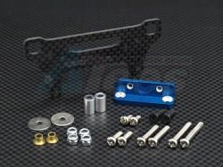 Tamiya TA01 Graphite Front Shock Stay Blue by GPM Racing