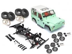Miscellaneous All 1/10 ARTR Assembled D90 Chassis w/ Defender D90 2-Door Hard Body by Team Raffee Co.