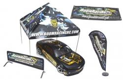 Miscellaneous All Scale Accessories Boom Racing EZ Up Canopy Tent Racing Flag Banner Barrier 4Pcs by Boom Racing
