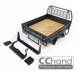 Miscellaneous All LC70 Kober Rear Bed + Tire Holder + Mud Flap (Black) by CChand