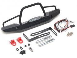 Traxxas TRX-4 Steel Tough Front Bumper W/ Hooks & LED Light 1 Set by Team Raffee Co.