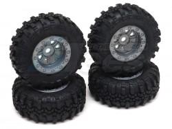 RGT 1/24 ADVENTURER Swamper Tire & Wheel Set ( Metal Gun ) for ECX Barrage/ FTX Outback/ RGT Adventurer by RGT