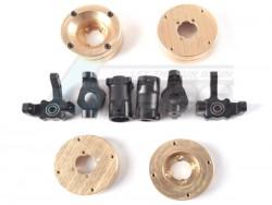 Traction Hobby Cragsman Brass Knuckle Weight + Billet Aluminum C-Hub Carrier Set by Traction Hobby