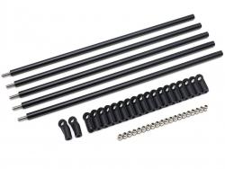 Miscellaneous All DIY Aluminum Link Set w/ Rod Ends (M4 All Thread) for Crawlers 5pcs by Team Raffee Co.