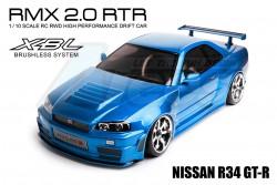 MST RMX 2.0 1/10 Scale RWD RTR EP Drift Car Nissan R34 GT-R Blue (Brushless) by MST