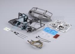 Traxxas TRX-4 1/10 Aluminum Bumper w/ LEDS Upgrade Sets Silver Grey LC70 Conversion for TRX4 by Killerbody