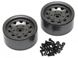 Miscellaneous All 1.9 High Mass Steelie 6 Lug Beadlock Wheels Type A (2) Gun Metal by Team Raffee Co.