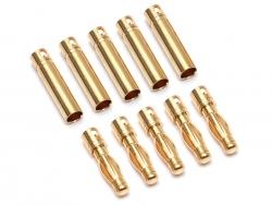 Miscellaneous All 4mm Gold Banana Bullet Plug Male & Female (10pc) by Team Raffee Co.