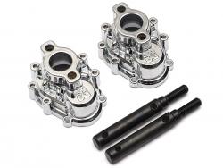 Traxxas TRX-4 Front & Rear Portal Drive Housing Conversion For Snow Tracks #BRQ90134 TRX4 Silver by Team Raffee Co.