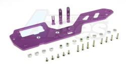 HPI RS4 3 Aluminum Radio Plate - 1 pc set  Purple by GPM Racing