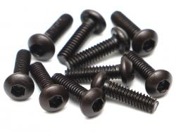 Miscellaneous All M2x8mm Round Head 12.9 Grade Nickel Plated Screws (10) by Boom Racing