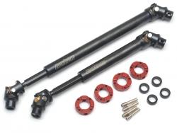 Boom Racing BRX01 Voodoo™ Steel Center Drive Shafts Front 90-100mm / Rear 125-145mm (2) by Boom Racing