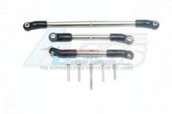 Traxxas TRX-4 Stainless Steel Adjustable Steering Link & Front Suspension Link - 8Pcs Set by GPM Racing