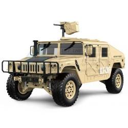 TRASPED HG-P408 HG P408 1/10 4WD 2.4G 16CH 30+km/h US Military Truck Crawler w/ LED Light & Engine Sound Module ARTR Desert Yellow by TRASPED