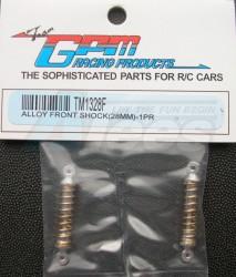 Team Losi Micro T Aluminum Front Adjustable Shock (28mm) - 1 Pair Set Silver by GPM Racing