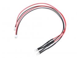 Miscellaneous All 3mm 6-12V LED Unit Set  with JST ZH1.5  Wire Length 20 cm (2 Red LEDS) by Team Raffee Co.