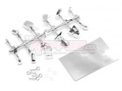 Miscellaneous All 1/10 Scale Accessories Side Mirrors 6 Different Versions (Chrome) by Team Raffee Co.