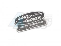 Boom Racing D90 Chassis Land Rover Rear Metallic Badge (D90) - Aluminium by WOOW RC
