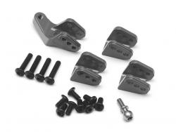 Redcat Gen8 Scout II Aluminum Link Mounts Set Gun Metal by Team Raffee Co.