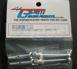 Tamiya TL01 Aluminum Universal Swing Shaft Set (38mm) With Shims 1 Pair Set Silver by GPM Racing