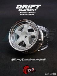 Miscellaneous All Drift Element Wheel - Adj. Offset (2) / White Face Chrome Lip by DS Racing