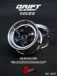 Miscellaneous All Drift Element Wheel - Adj. Offset (2) / Hi Gloss 2K Black Face Chrome Lip by DS Racing