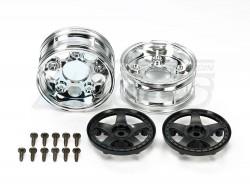 Tamiya TT-01 RC Two-Piece 5-Spoke Wheels Black (2Pcs) by Tamiya